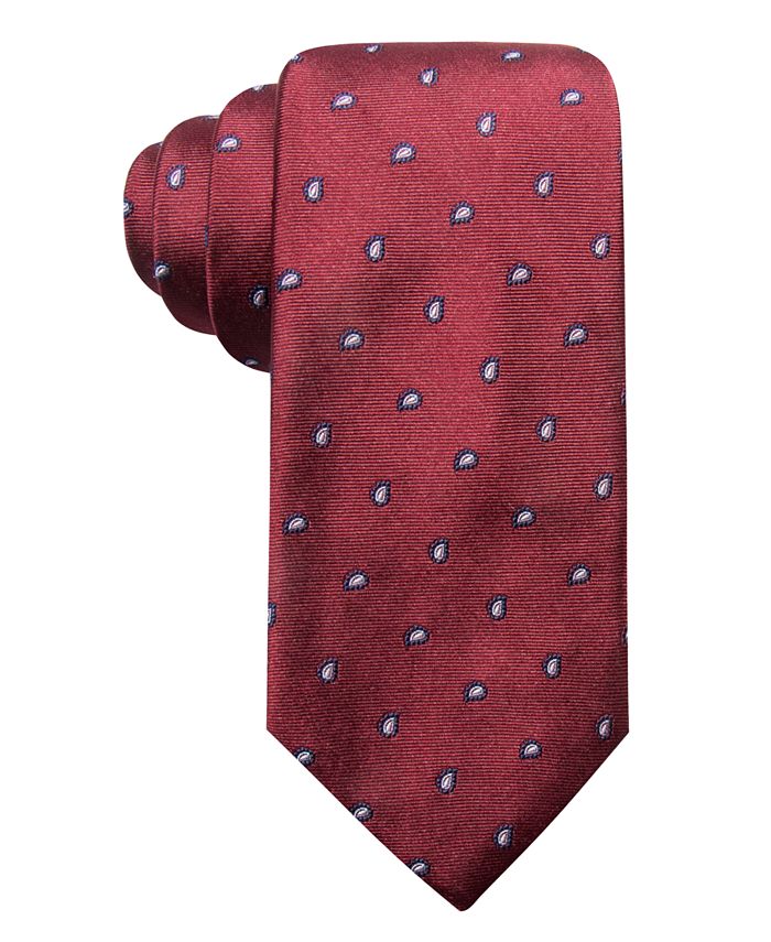 Club Room Men's Woolsey Pine Classic Paisley Silk Tie, Created for Macy ...