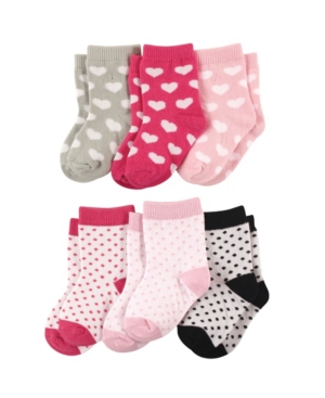 Luvable Friends Crew Socks 6-Pack 0-24 Months