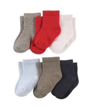 Luvable Friends Crew Socks 6-Pack 0-24 Months