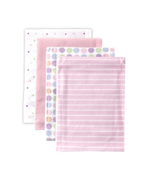 Luvable Friends Flannel Receiving Blankets, 4-pack, One Size In Pink