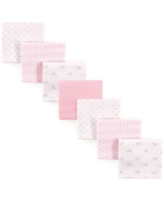Luvable Friends Girls Bundle of Seven Soft Flannel Infant Blankets - Tiara 20$