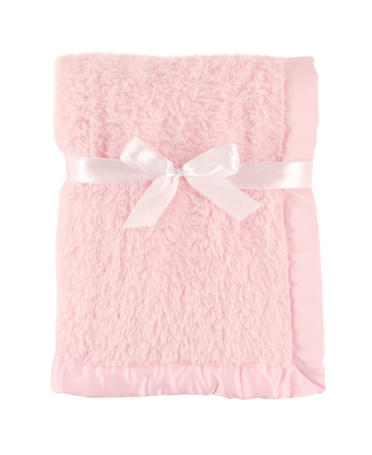 Hudson Baby Sherpa Blanket With Satin Binding, One Size In Pink ModeSens