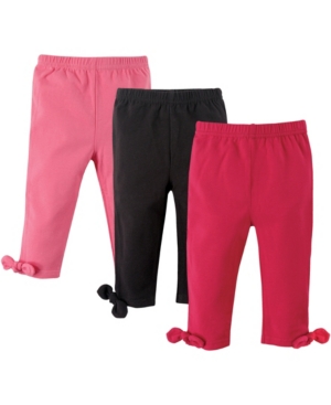 Hudson Baby Baby Leggings with Knotted Ankle Bows 3-Pack 0-24 Months