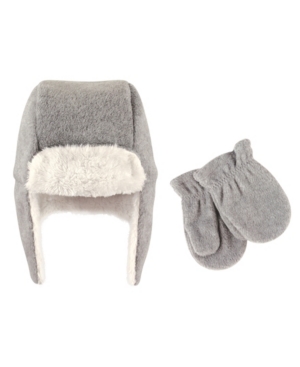 Hudson Baby Boys and Girls Fleece Trapper Hat and Mitten Set Pack of 2