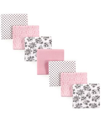 Girls Soft Cotton Flannel Baby Wraps 7 Piece Set