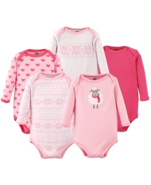 Hudson Baby Boys and Girls Fire Truck Long-Sleeve Bodysuits Pack of 5