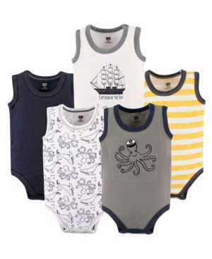 Hudson Baby Girl Mermaid Sleeveless Bodysuits Pack of 5