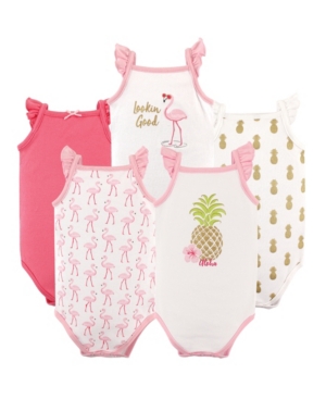 Hudson Baby Girl Mermaid Sleeveless Bodysuits Pack of 5