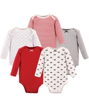 Hudson Baby Boys and Girls Fire Truck Long-Sleeve Bodysuits Pack of 5