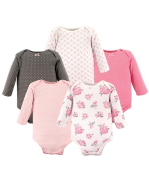 Hudson Baby Boys and Girls Fire Truck Long-Sleeve Bodysuits Pack of 5