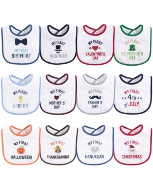 Hudson Baby Festive Holiday Bibs 12-Pack One Size