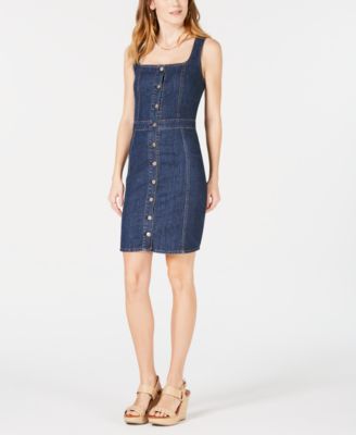 M1858 - Corrine Button-Front Denim Dress