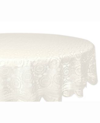 Vintage Polyester Lace Tablecloth 63