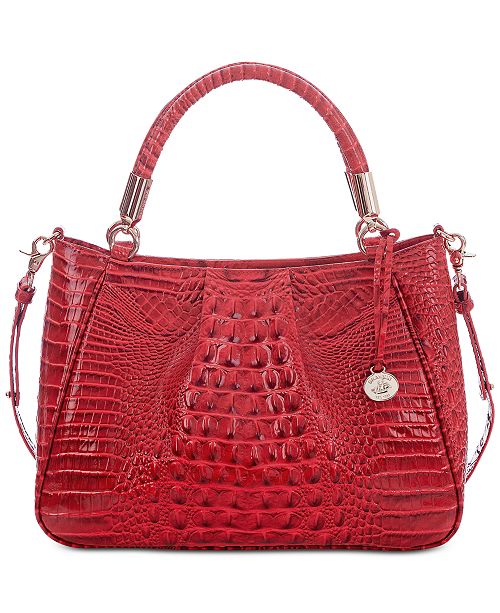 Brahmin Ruby Melbourne Embossed Leather Satchel, Only at Macy's