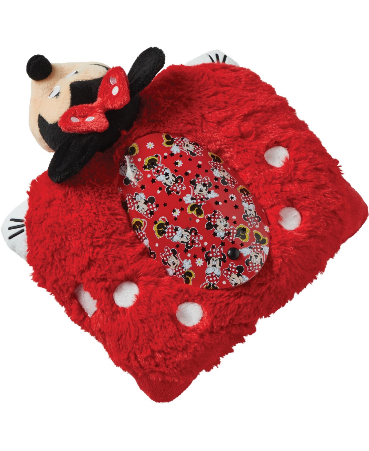 Pillow Pets Disney Rockin The Dots Minnie Sleeptime Lite In Medium Red