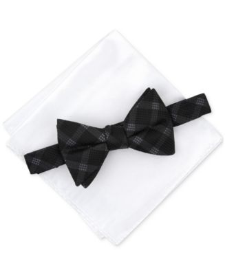Alfani Mens Check Tie Black Size Regular main image 1