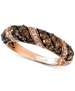 image of Le Vian Chocolatier Diamond Band (1-1/8 ct. t.w.) in 14k Rose Gold