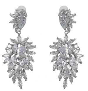 image of Nina Cubic Zirconia Cluster Earrings