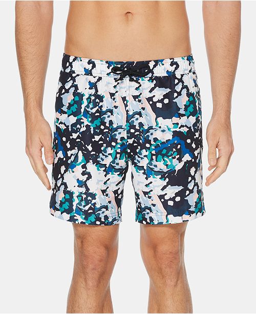 Perry Ellis Men S Paint Splatter 7 Swim Trunks Reviews
