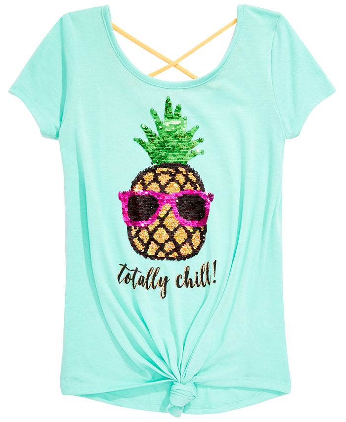 Beautees Big Totally Chill Girls Flip Sequin Top Macy s