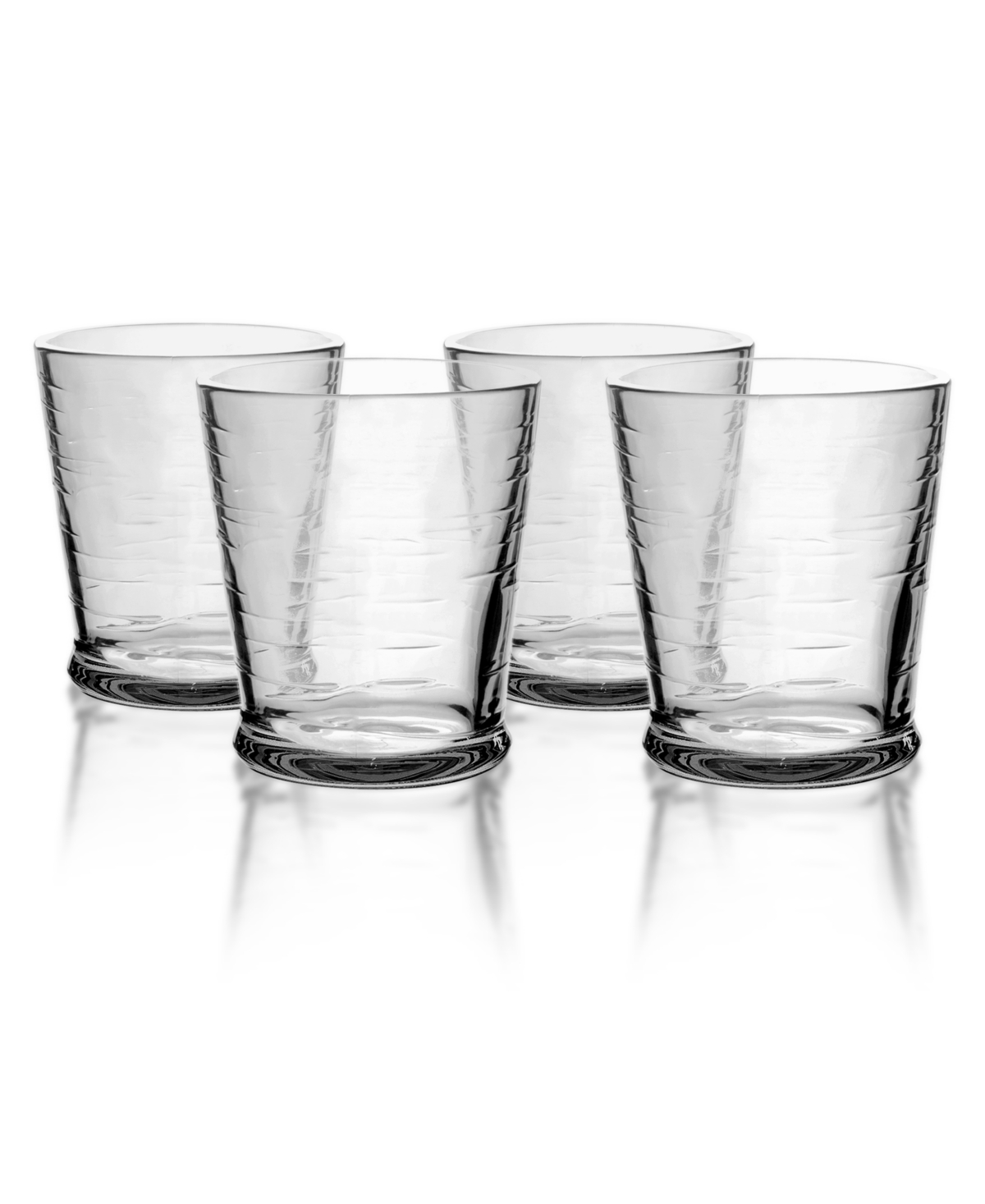 Cordoba Double Old Fashion Glass, Clear, 16 oz., Premium Plastic, Set of 6 - Clear