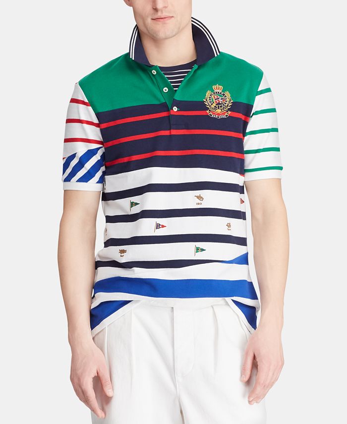 Polo Ralph Lauren Men's Classic-Fit Embroidered Crest Mesh Polo Shirt ...