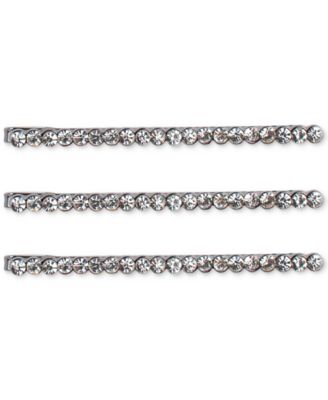 Kitsch - Hematite-Tone 3-Pc. Set Rhinestone Bobby Pins