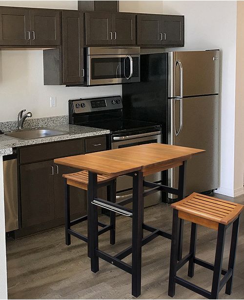 northbeam Kitchen Island Table Two Stool Set & Reviews Furniture Macy's