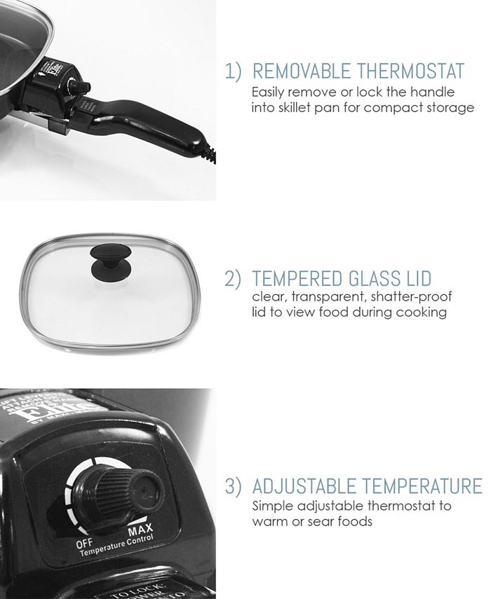 Elite Gourmet Elite Cuisine 7x7 inch Personal Electric Nonstick Stir