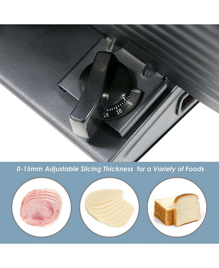 Elite Gourmet Precision Electric Deli Food Meat Slicer with 7.5