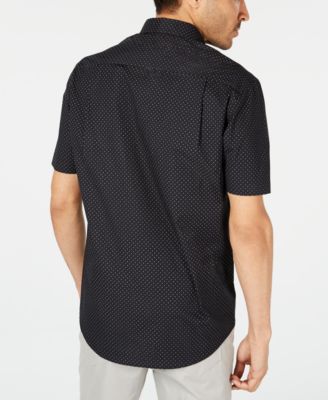Men's Micro Dot Print Stretch Cotton Shirt, Created for Macy's