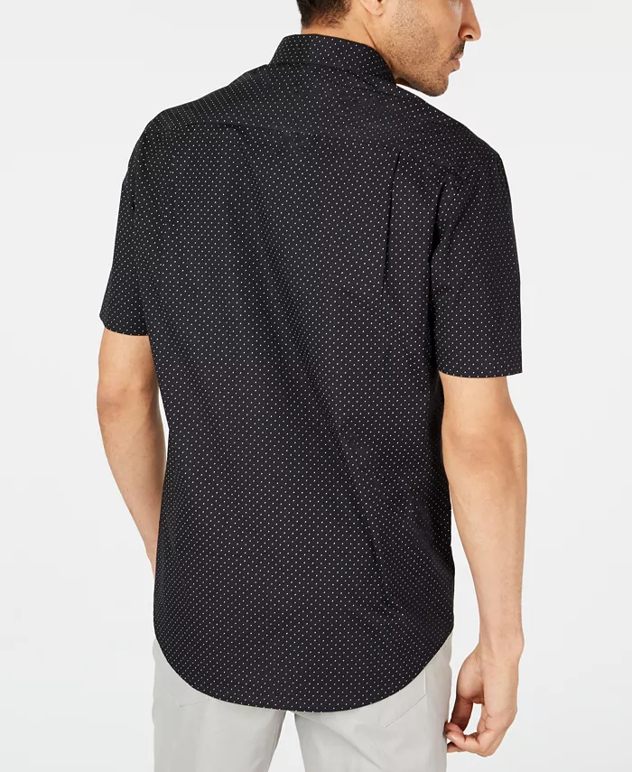 Men's Micro Dot Print Stretch Cotton Shirt - thumbnail 7
