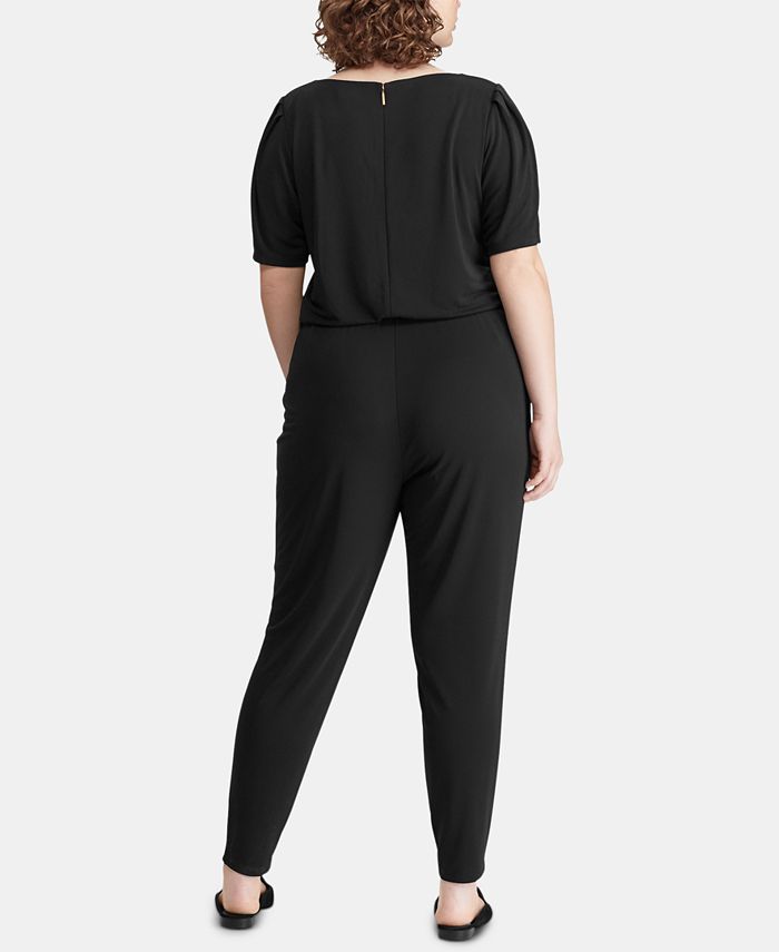 Lauren Ralph Lauren Plus Size Jersey Jumpsuit - Macy's