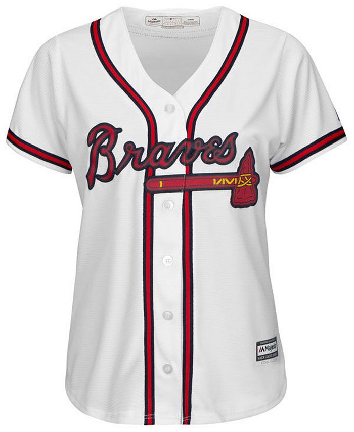 Atlanta Braves Majestic Official Cool Base Jersey - Navy