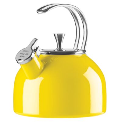 yellow tea kettle