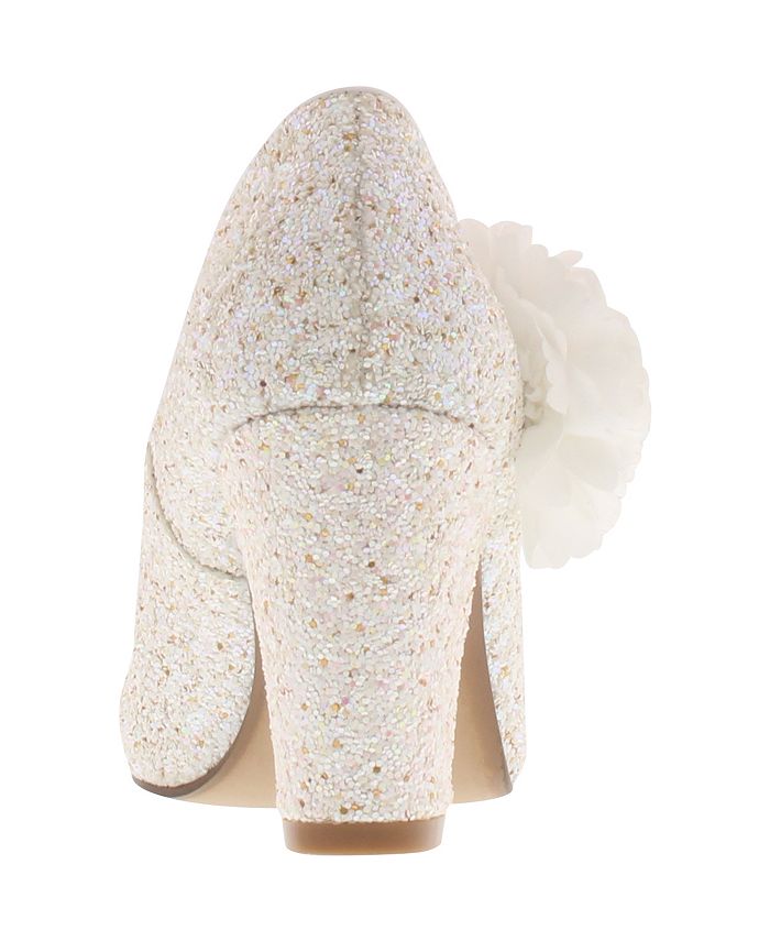 Badgley Mischka Little & Big Girls Kylie Flower Block Heel Macy's