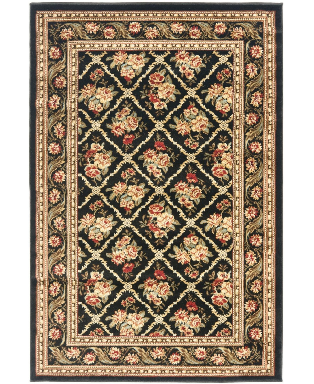 Safavieh Lyndhurst Black 6'7in x 9'6in Area Rug - Black