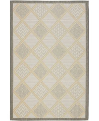 Courtyard CY7570 Light Gray and Anthracite 5'3" x 7'7" Outdoor Area Rug