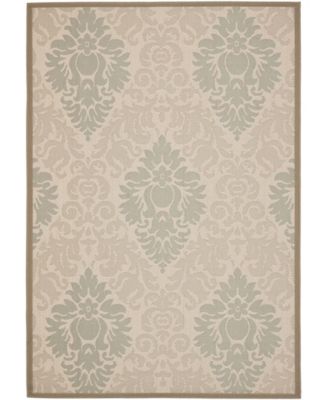 Courtyard CY7133 Beige and Dark Beige 5'3" x 7'7" Sisal Weave Outdoor Area Rug