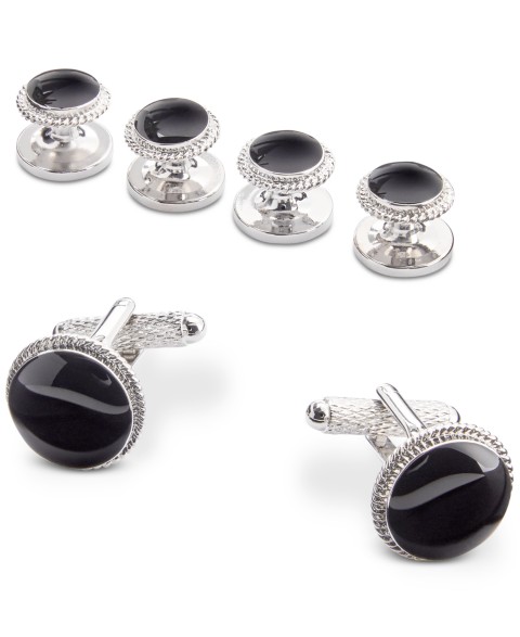 Мужские аксессуары Perry Ellis Portfolio Baroque Cuff Links & Stud Set