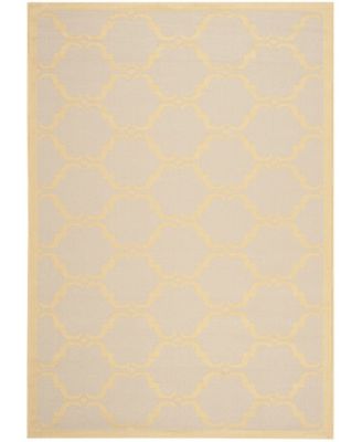 Courtyard CY6009 Beige and Yellow 5'3" x 7'7" Sisal Weave Outdoor Area Rug