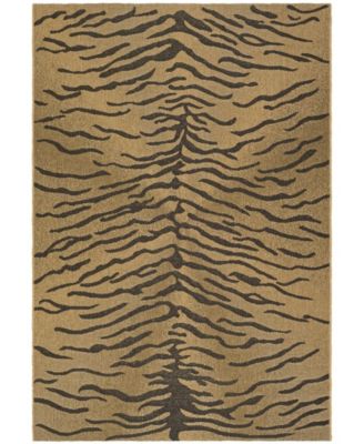 Courtyard CY6953 Gold and Natural 8' x 11' Outdoor Area Rug