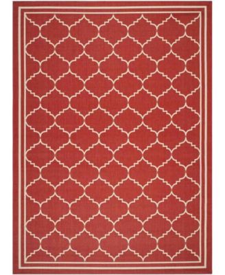 Courtyard CY6889 Red and Beige 8' x 11' Sisal Weave Outdoor Area Rug