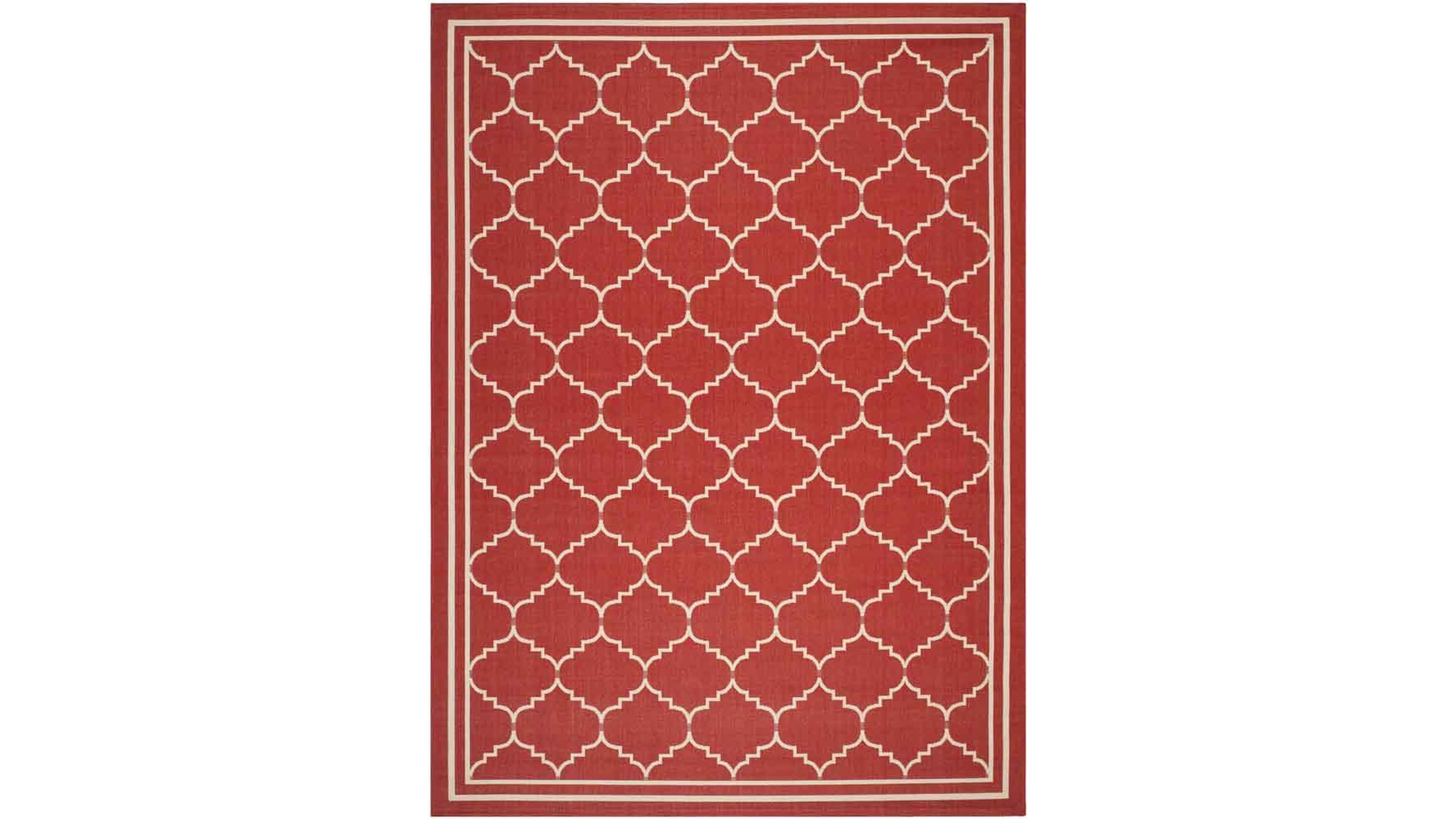Safavieh Courtyard CY6889 Red and Beige 8' x 11' Sisal Weave Outdoor Area Rug