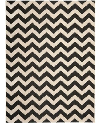 Safavieh Courtyard Black and Beige 8' x 11' Sisal Weave Area Rug