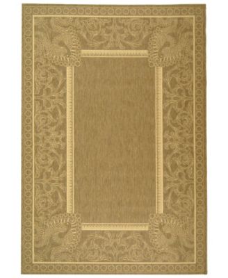 Courtyard CY2965 Brown and Natural 8' x 11' Outdoor Area Rug