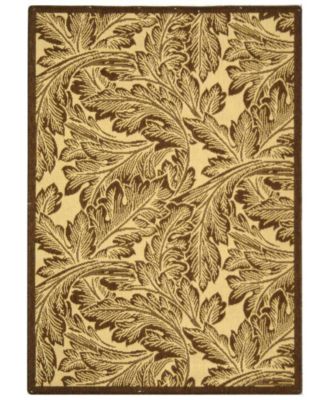 Courtyard CY2996 Natural and Brown 5'3" x 7'7" Outdoor Area Rug