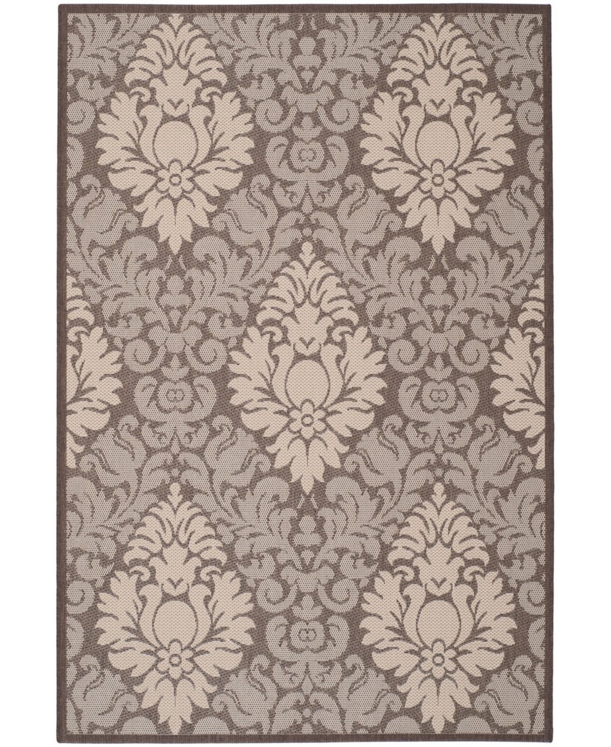 Safavieh Courtyard CY2714 Chocolate and Natural 5'3" x 7'7" Outdoor Area Rug