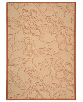 Courtyard CY2726 Natural and Terra 8' x 11' Outdoor Area Rug