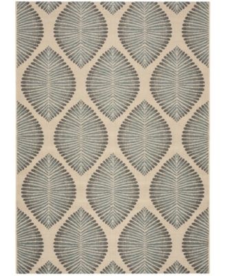 Courtyard Beige and Anthracite 5'3" x 7'7" Sisal Weave Area Rug